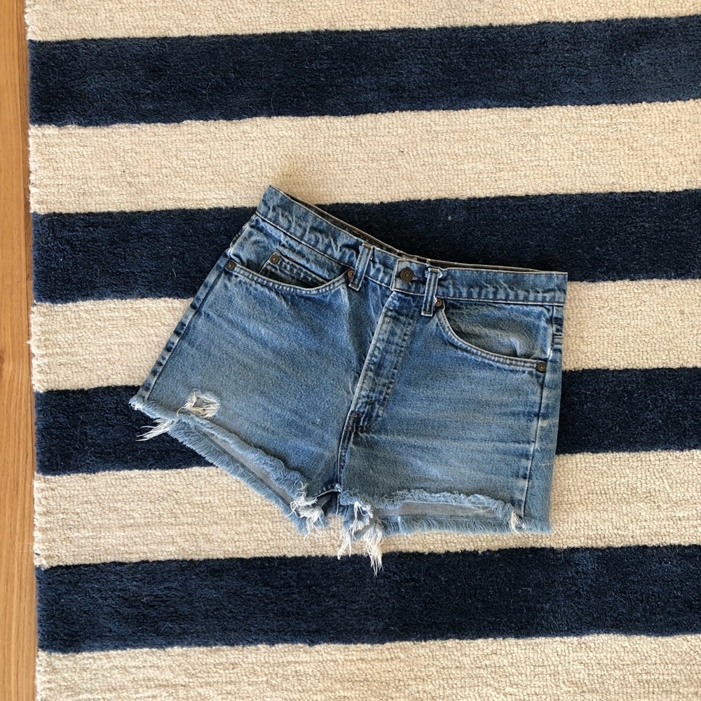Vintage Levi’s Jean Shorts High Waisted Rare Orange Tab